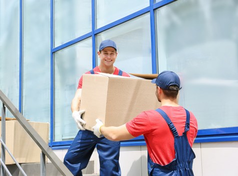 Commercial moving team planning a business relocation in Camden