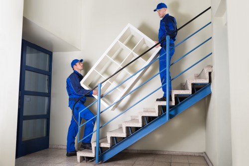 Coordinated office move process in a Camden commercial building