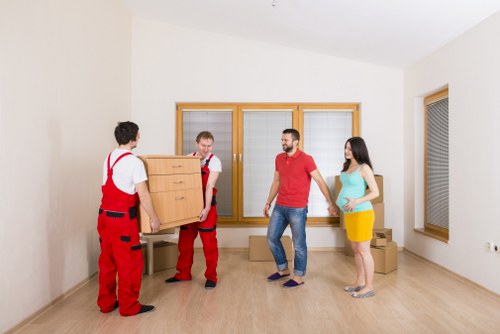 Removal van service for a Camden move in a busy urban street