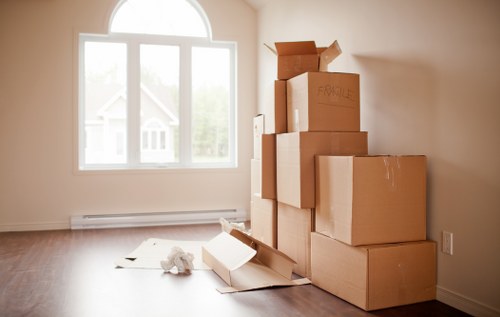 A moving truck arranged for a local move near Camden streets and properties