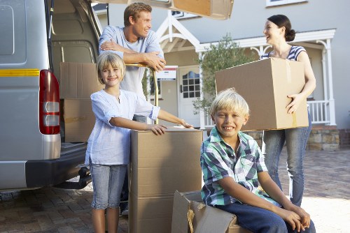 Packing office furniture and equipment for relocation in Camden