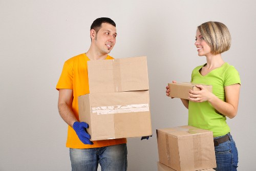 Removal van helping with a flat move in Camden with narrow access